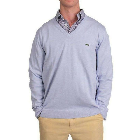 Lacoste Other - Lacoste V-neck Sweater Periwinkle Cotton HW7260